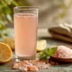 How to Make Pink Salt Electrolyte Water in 3 Steps 3 pink salt electrolyte water with lemon and mint